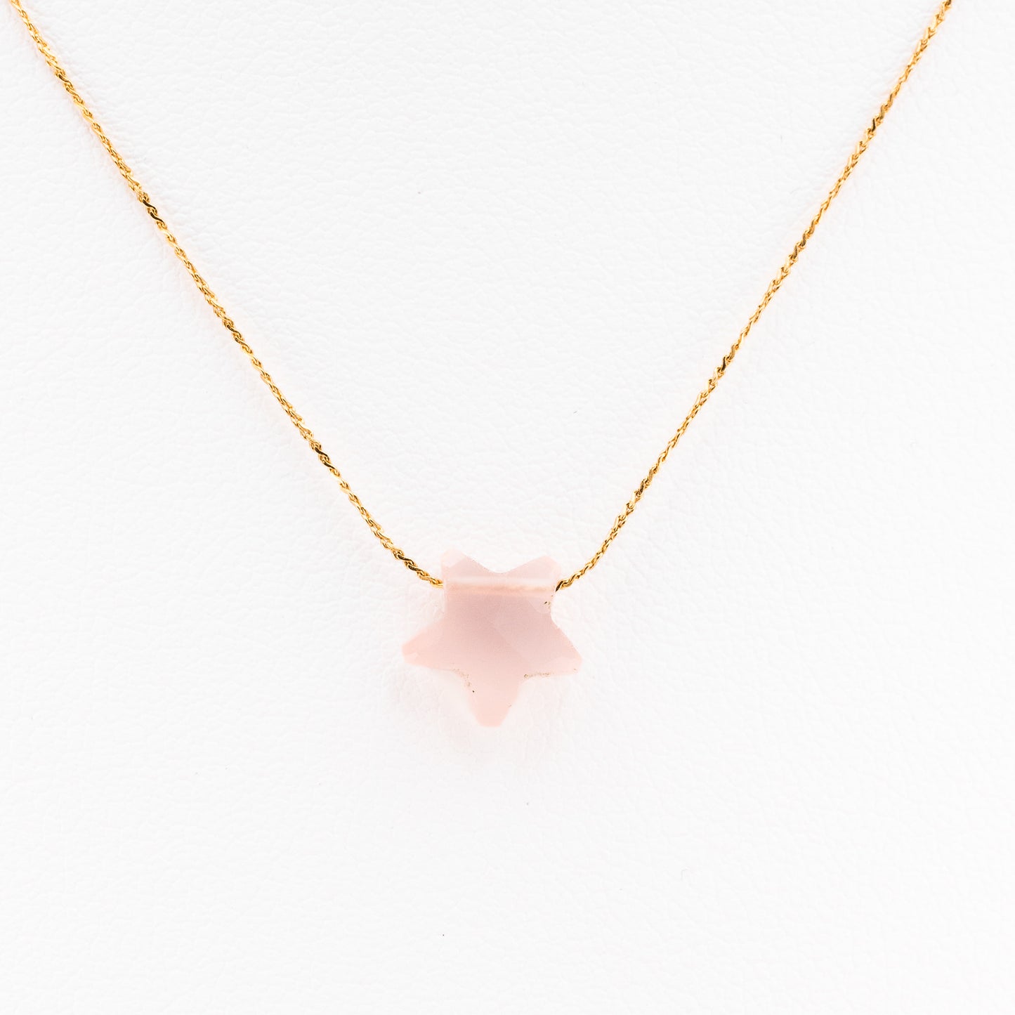 Collier Ras de cou ETOILE QUARTZ ROSE 🤍