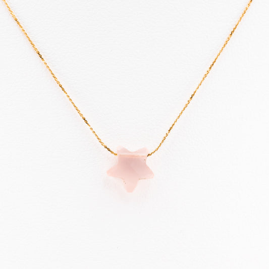 Collier Ras de cou ETOILE QUARTZ ROSE 🤍